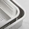 Stainless Steel Draining Rectangular Basin Vegetable Washing Drying Filter Basket
