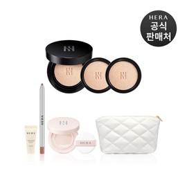 Hera 헤라 (단독) 블랙 쿠션 파운데이션 디럭스 SPF34/PA++ (본품15g+리필15gx Hera (Exclusive) Black Cushion Foundation Deluxe SPF34/PA++ (Main Product 15g + Refill 15g)
