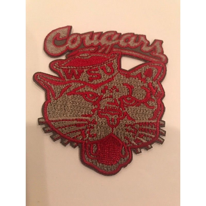 WSU Wazzu Washington State Cougars Vintage Embroidered Iron-On Patch 3”