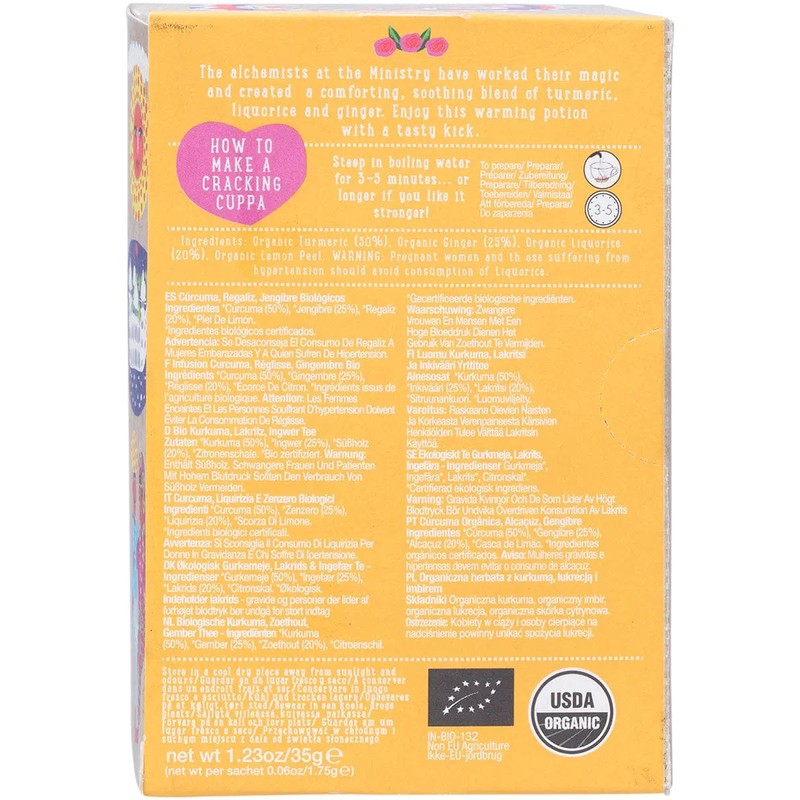 Ministry Of Tea Organic Turmeric, Liquorice & Ginger Tea -