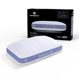 Bedgear Balance Performance Pillow – 1.0 - Moisture Wicking Bed Pillow for All Sleep Positions - Medium Firmness Bed Pillow - Washable Removable Cover – 20" W x 26" L x 5.25" H