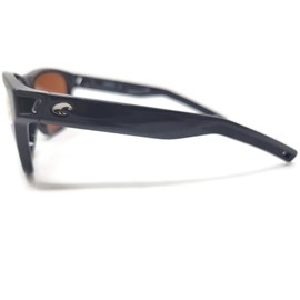 Costa Del Mar Bayside Sunglasses Shiny Black Polar Green Mirror 580P BAY 11 OGMP