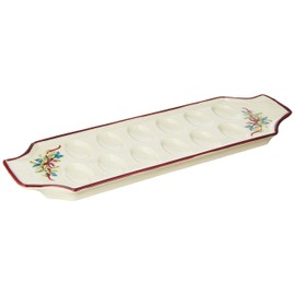 Lenox Winter Greetings Deviled Egg Tray, 2.05 LB, Red & Green