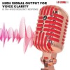 Classic Retro Dynamic Microphone Copper Metal Body XLR Input Universal
