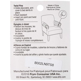 Dritz 9070 Upholstery Clear Heads Twist Pins, 3/4-Inch, 30-Pack