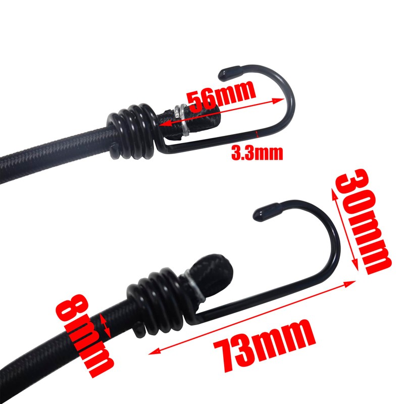 BuxiuGK Pack of 2 Luggage Straps with Hooks, 2 m,
