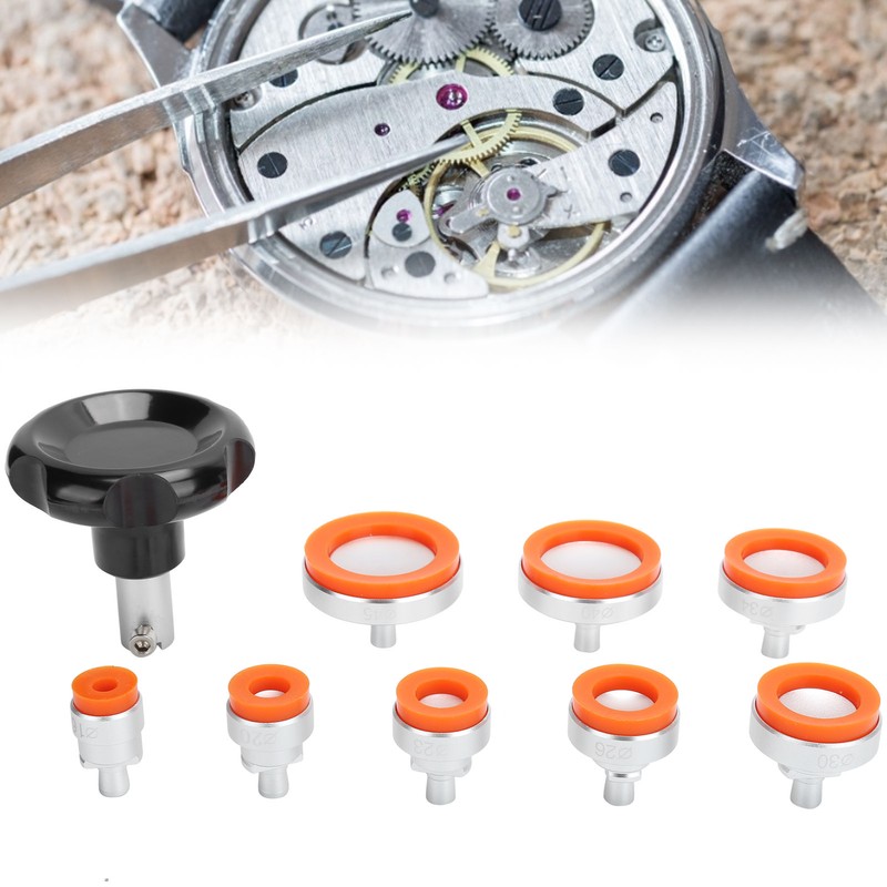Professional Screw Back Case Watch Opener Suction Kit with 8