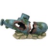 SLOCME Aquarium Submarine Ornaments Shipwreck Decorations - Resin Material Sunken