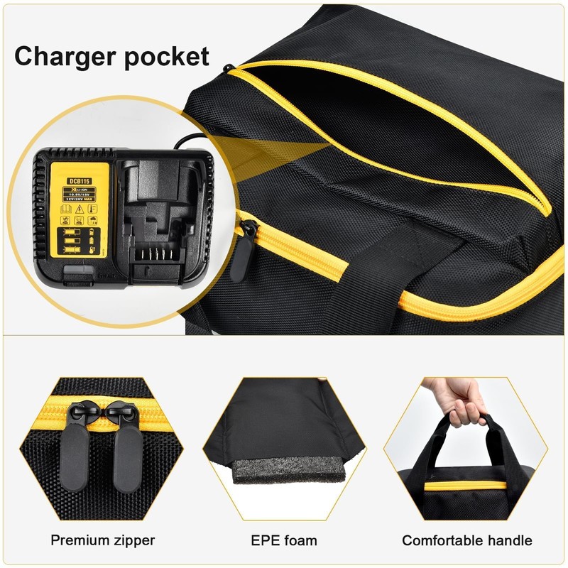 Impact Driver Bag Case Compatible with DEWALT 20V MAX XR