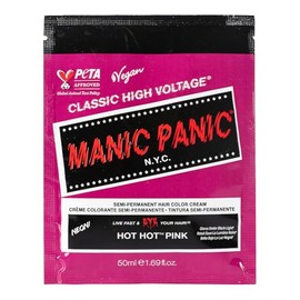 Manic Panic 50ml Pouch Classic Hot Hot Pink Semi-Permanent Hair Dye (50ml) | Vivid Pink Hair Colour for Women & Men That Lasts 4-6 Weeks - Vegan, Ammonia & Cruelty-Free - Create & Mix Custom Shades