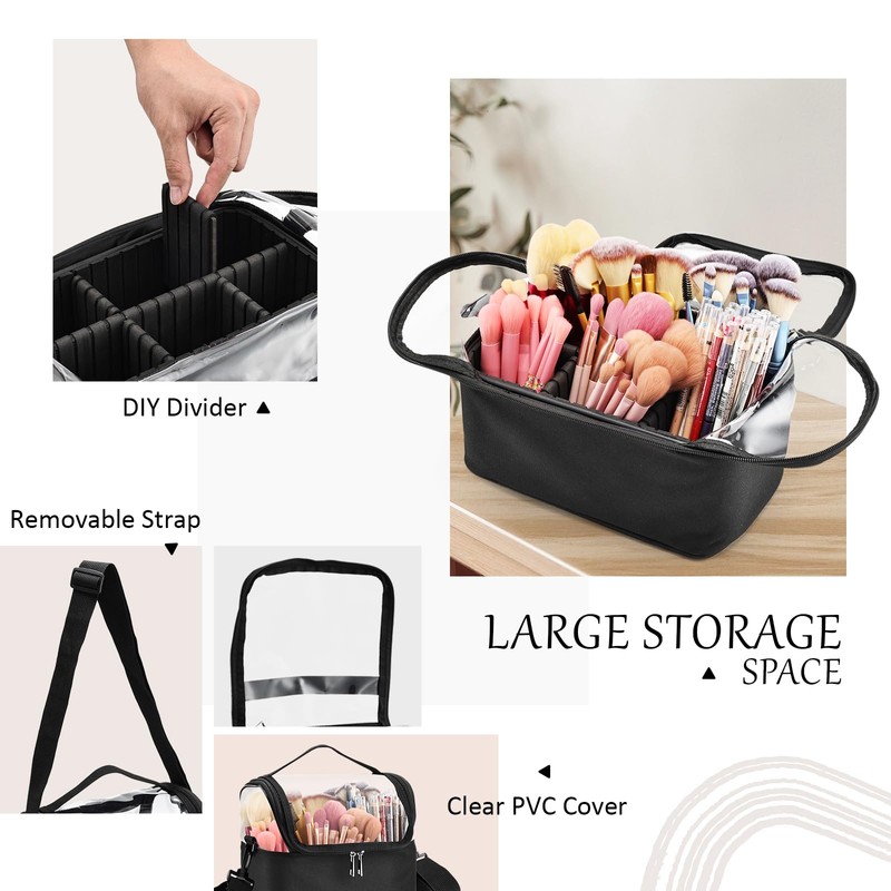 Joligrace Makeup Brushes Bag Cosmetic Tools Holder Case Beauty Box