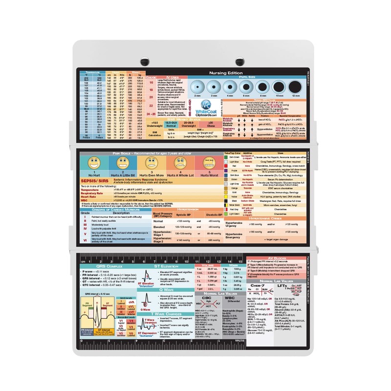 Whitecoat Clipboard® Trifold - White Nursing Edition