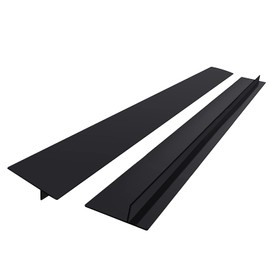 DSYJ Silicone Stove Gap Covers Strips for Kitchen Stove Top Guard Easy Clean Heat Resistant Filler Counter Washer & Dryer Between 2 Pcs 21 Inch Black