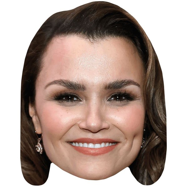 Samantha Barks (Smile) Celebrity Mask, Flat Card Face, Fancy Dress