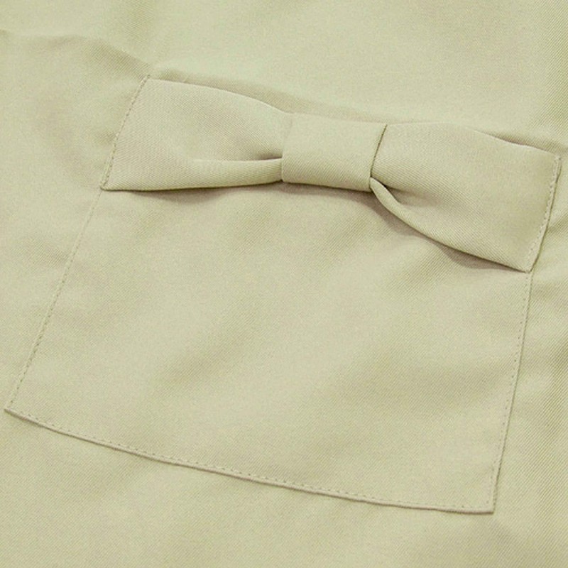 TO186 Cute Stylish Women's Ribbon Apron Beige, beige