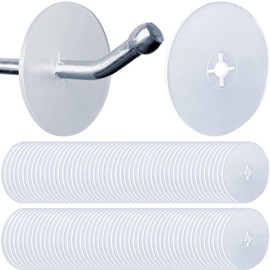 Gluposti Peg Hook Stoppers for 1/4 Pegboard Hooks & Slatwall Hooks, 1" Clear Plastic Disc Inventory Control Clips, Pegboard Peg Locks for Retail Hooks on Peg Board & Slat Wall Panels (100 Pack)
