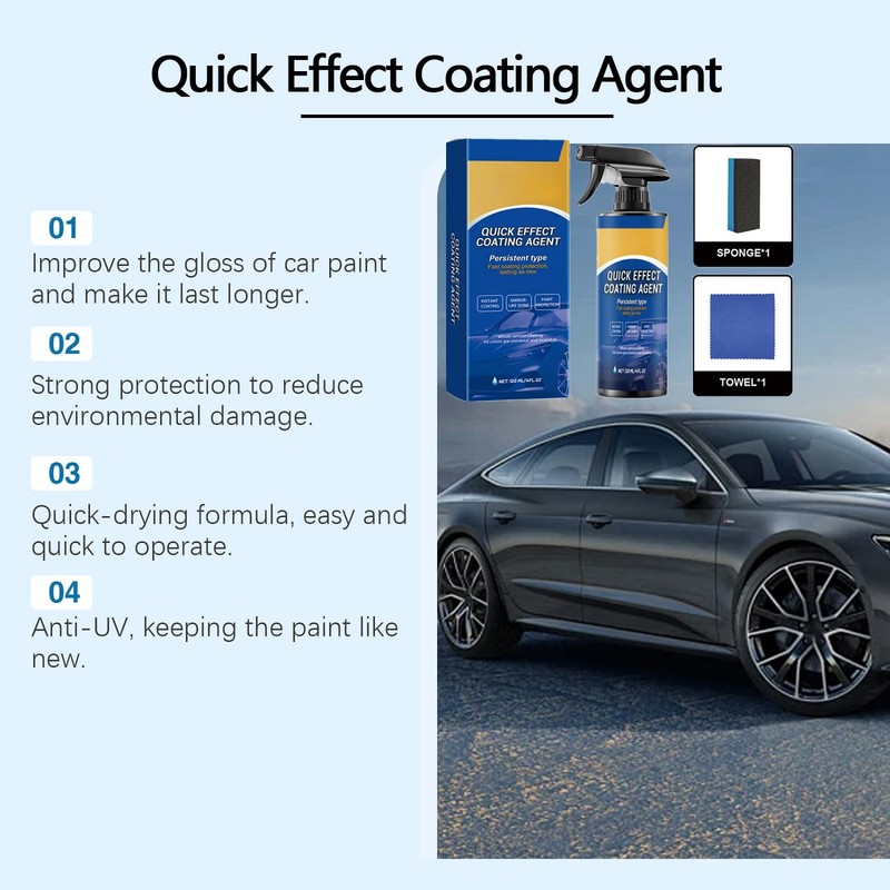 2Pcs Car Coating Spray,Advanced Car Quick-Acting Coating Agent Spray,Car Scratch