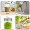 2 Pack 304 Stainless Steel Sprouting Lids Set, Mason jar
