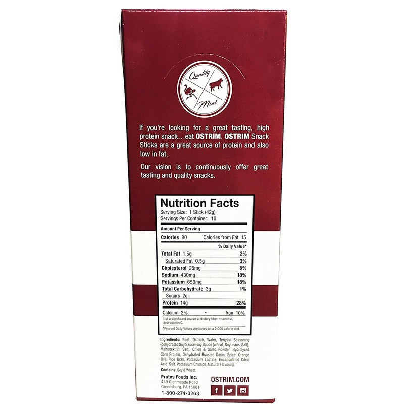 Protos: Ostrim Teriyaki 10 ct, 1.5 oz each (2 pack)