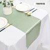 YMHPRIDE 10 Pack Sage Green Table Runner Satin Table Runner,