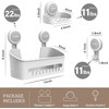 Luxear Shower Caddy Suction Cup Set 4 Packs,Shower Shelf+Soap Dish+Suction