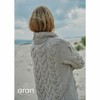 Aran Woollen Mills Womens Chunky Cable Cowlneck Sweater Toast Oat