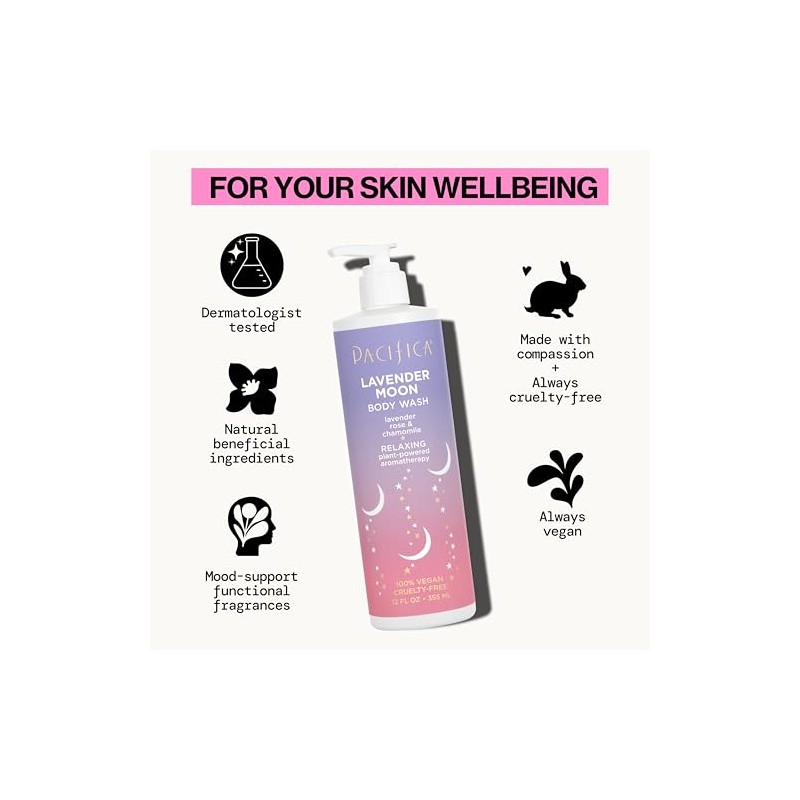 Pacifica Lavender Moon Body Wash - 350ml