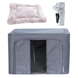 REDDOUDOU Pet Oxygen Chamber, Small Pet Incubator, Animal Humidifier Box, Pets Delivery with Padded Cotton, Cat's Nest, Pets Humidifier Accessories for Dogs, Cats, Puppies, Kittens(100L)