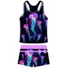 ACOCOPY Girls Swimsuits Summer Two Piece Tankini Sets Jellyfish Bathing