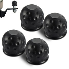 YMTWSRY 4 PCS Tow Ball Cover, Abrasion-Resistant Tow Bar Cover Universal TowBall Cap 50mm Rubber Trailer Hitch Ball Head for Towing Trailer Caravan Truck Car