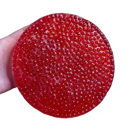 Reuseable Picky Pad BIG DADDY PATTY Over 650 Beads, Biodegradable, Great Stress Relief, Fidget Toy, Improve Fine Motor Skills Colorful Beaded Multifunction:_Red without Mold