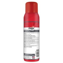 Magic Stainless Steel Cleaner Aerosol - 17 Ounce (6 Pack) - Removes Fingerprints Residue Water Marks and Grease from Appliances - Refrigerator Dishwasher Oven Grill
