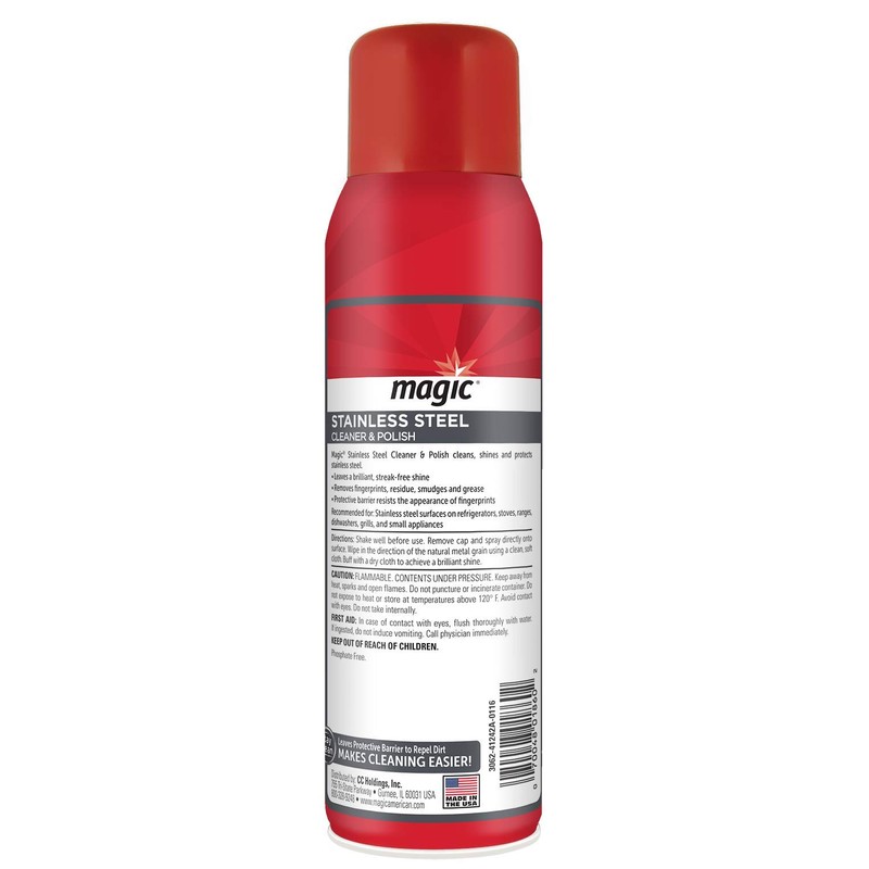 Magic Stainless Steel Cleaner Aerosol - 17 Ounce (6 Pack)