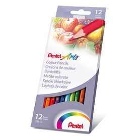 Pentel Arts Colour pencils, Assorted colours, 1 pack of 12 pencils
