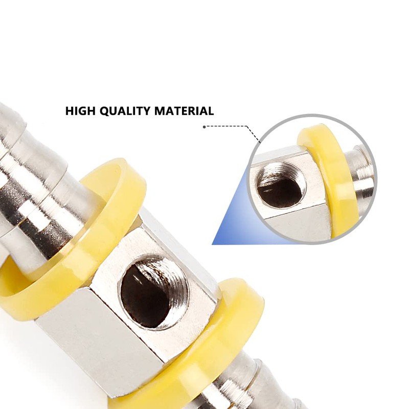 BARTOO 1/2” Fuel Line Fuel Pressure Barbed Push Lock T-Fitting