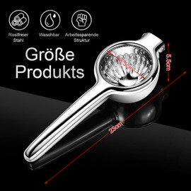 Wishstar Zitronenpresse, Zitruspresse Durchmesser von 8,5 cm, Saftpresse Manuell Entsafter, Zitrusfrucht Handpresse,Früchtepresse für Zitronen/Limetten/Apfelsinnen/Citrus/Grapfruit
