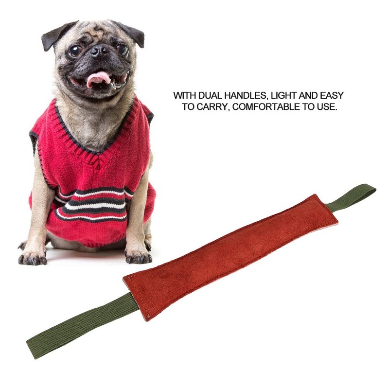 Dog Bite Tug, Toy Leather Dog Training Bite Pillow Dog