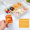 Divided Serving Tray with Lid and Handle,Snackle Box Containers with