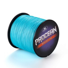 Procean 100% PE 4 & 8 Strands Braided Fishing Line, 6-300 LB Sensitive Braided Lines, Super Performance and Cost-Effective (Blue, 150LB(68Kg) 0.68mm-328Yds(8Strands))