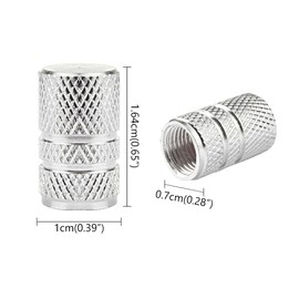 SENZEAL 20 Stück Ventilkappen Auto Aluminium Reifenventilkappen Universal Runde Stil Autoreifen Ventilkappen Ventilschutzkappen für Auto LKW Motorrad Fahrrad (Silber)