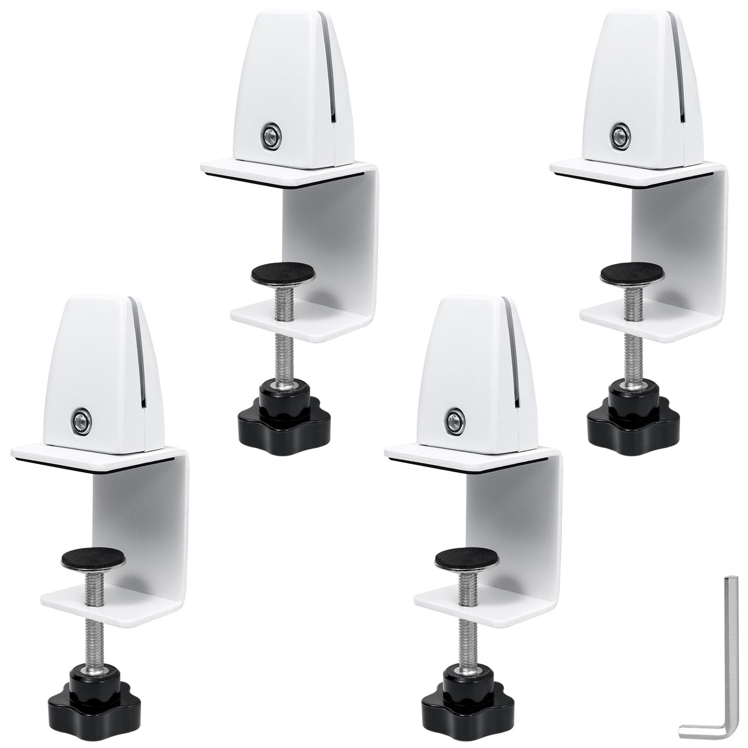 Adjustable Desk Divider Partition Clips, Sneeze Guard Support Clamps ...