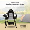 Arrowhead Outdoor Folding Hammock Camp Chair with Detachable Footrest, Stabilized
