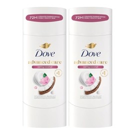 Dove Advanced Care Antiperspirant, Caring Coconut, 2.6 oz, Twin Pack