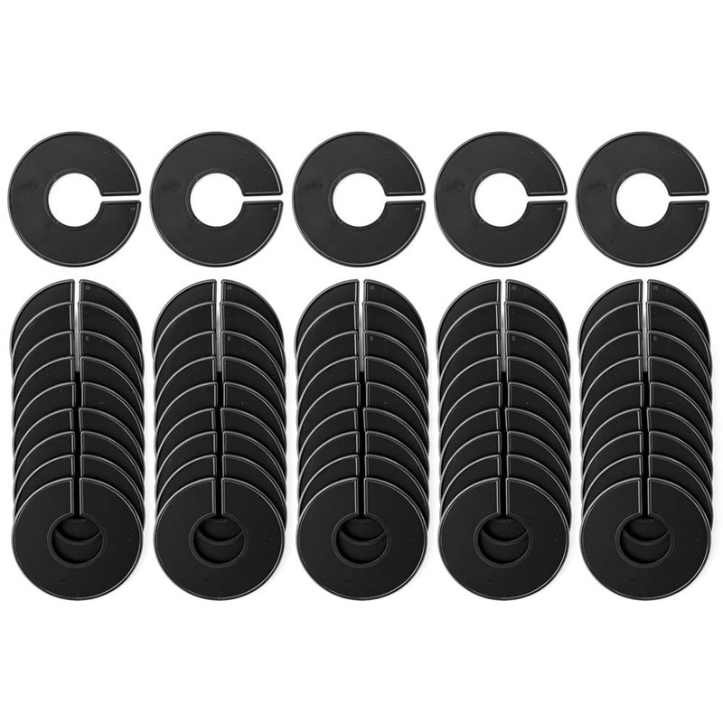 Clothing Size Dividers for Closet Organization, Round – Black/Blank