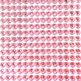 AllyDrew 6mm Crystal Diamond Adhesive Rhinestones, 500 Pieces, Pink