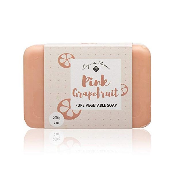 French Soap - "Pink Grapefruit" by L'epi de Provence - 200g (7 oz) bar