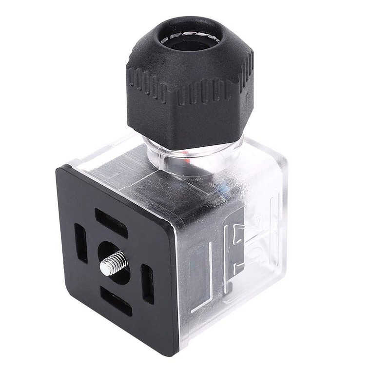 5PCs Hydraulic Solenoid Valve Coil Plug, Waterproof Dustproof Transparent Solenoid