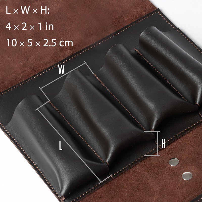 Leather Folding Knife Display Case Organizer – Holds 8 Pocket