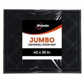 SlipToGrip Universal Entryway Door Mat - 42 x 35 Inch Plaid Floor Mat for Indoor and Outdoor Use - No-Slip, Washable, Patio, or Garage