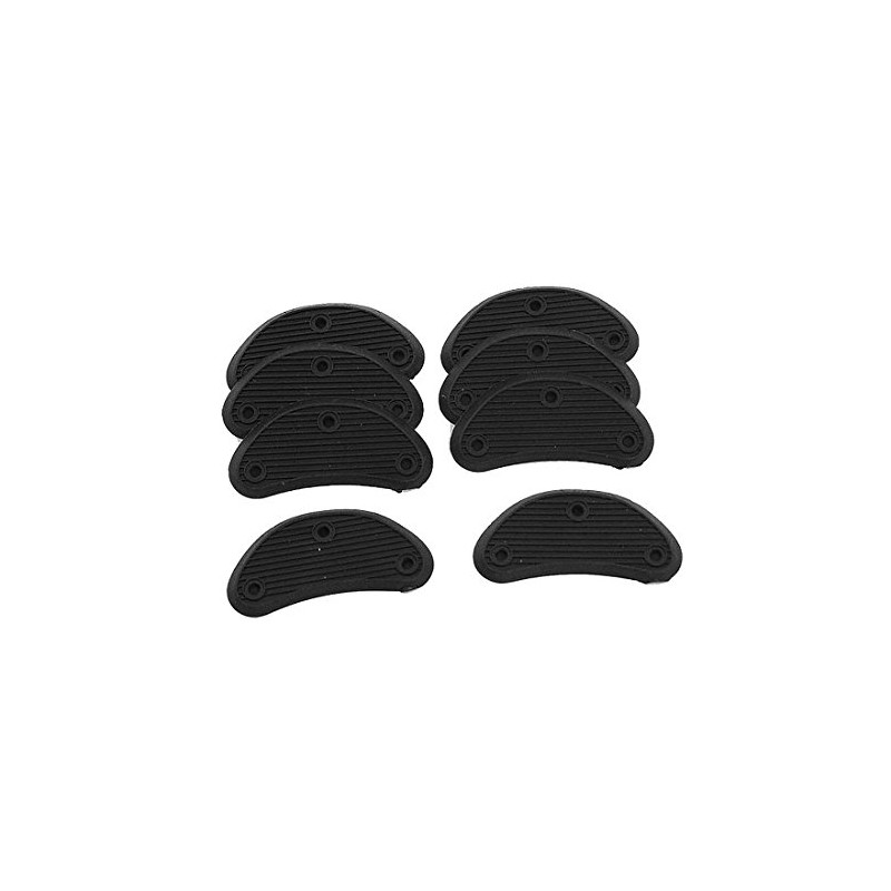 Men Replacement Shoes Repair Black Plastic Heels 8 Pcs